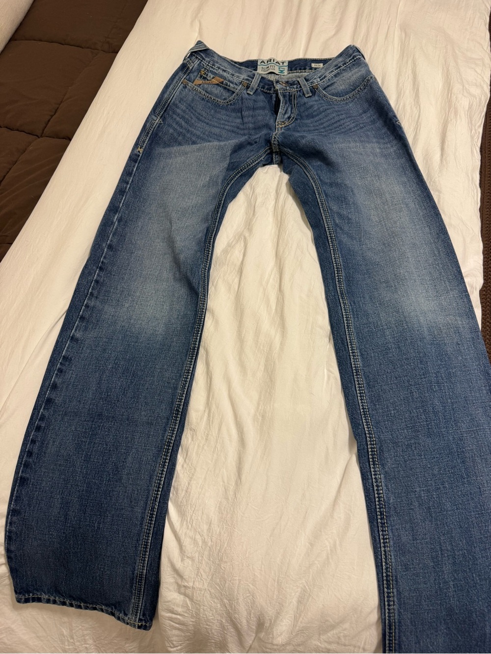 Ariat Men's Blue Bootcut Jeans with Faded Finish style M7
